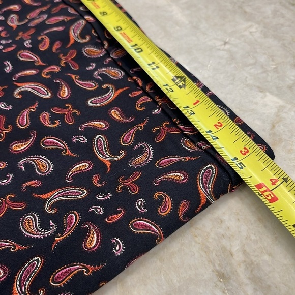 J Crew | No‎ 2 Pencil Skirt | Black/Purple/Pink Paisley Cotton | Size 4 - Picture 4 of 12